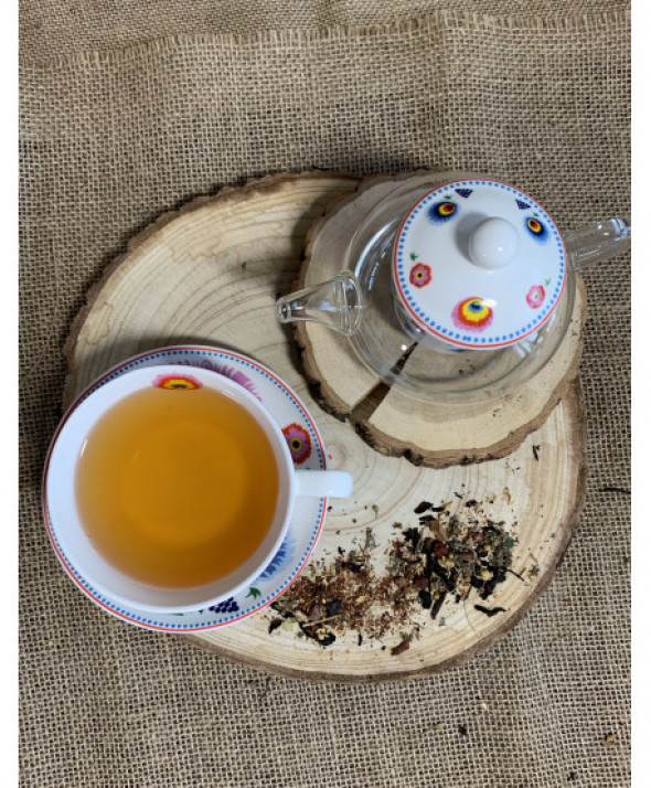 Filiżanka z dzbankiem szklanym / Tea for One KOGUT ŁOWICKI