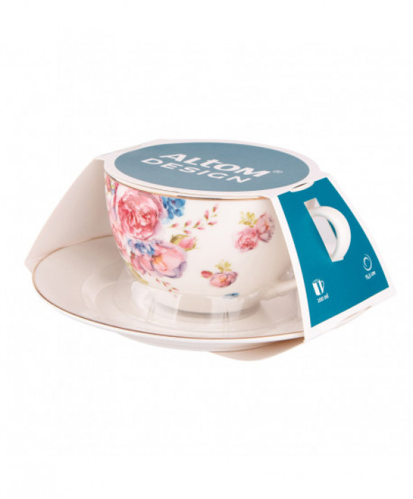 Filiżanka ze spodkiem porcelanowa Scarlett 200 ml