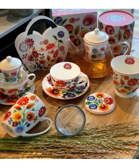 Filiżanki espresso ze spodkami 110 ml komplet 2 szt. ŁOWICZ