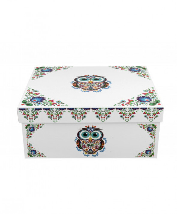 Filiżanki ze spodkami 280 ml komplet 2 szt. SOWA ETNO