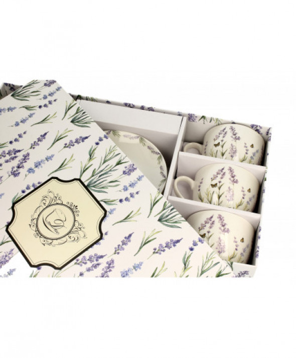 Filiżanki ze spodkami 280 ml komplet 6 szt. PROVANCE