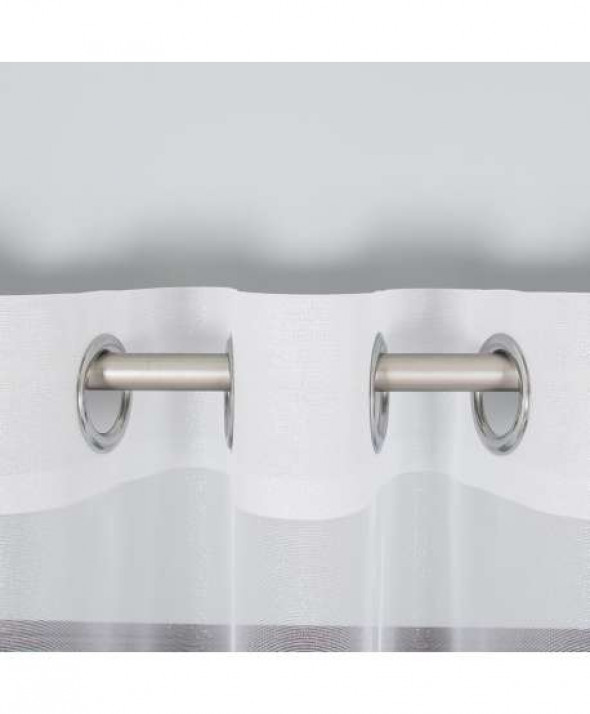 Firanka biała fantazyjna z ołowianką 000430 wys. 330 cm