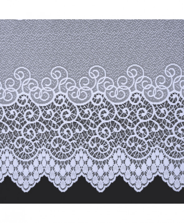 Firanka biała żakardowa odpasowana 160x470cm Violetta 001539