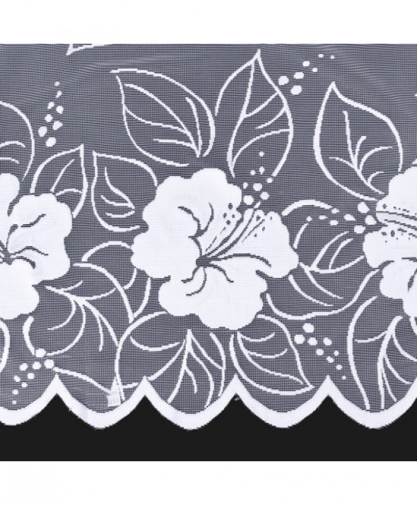 Firanka biała żakardowa odpasowana 160x500cm Gracjana 017175