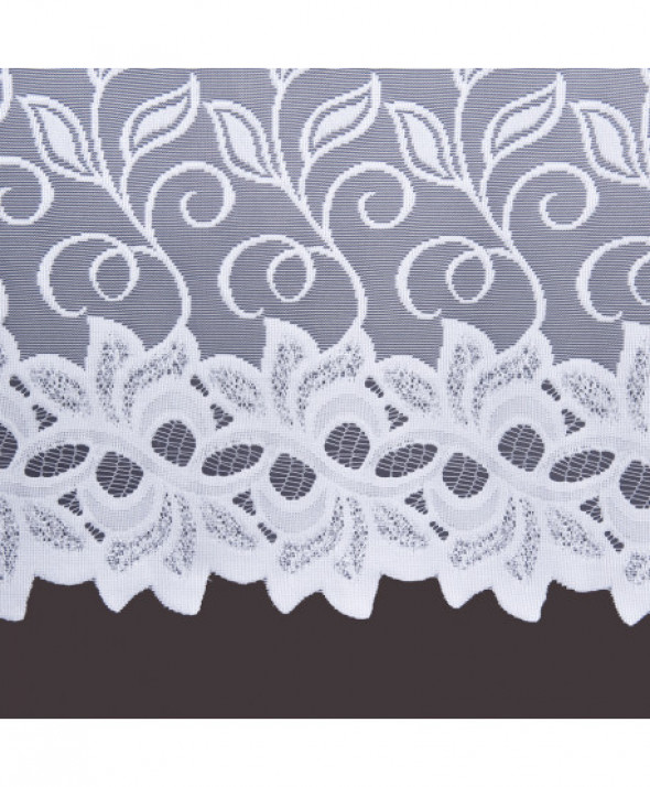Firanka biała żakardowa odpasowana 180x450cm Bastia 648107