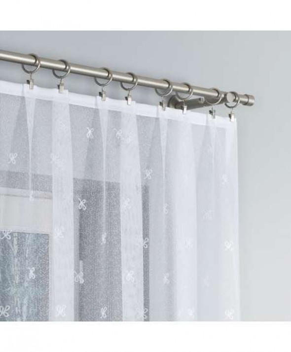 Firanka biała żakardowa po całości, Karolina 054160 170x300 cm.