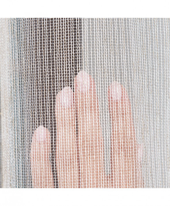 Firanka fantazyjna z ołowianką biała ze złotym 001208 300 cm.