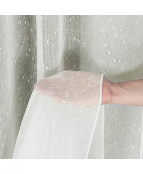 Firanka kremowa fantazyjna 146000 wys. 330 cm.