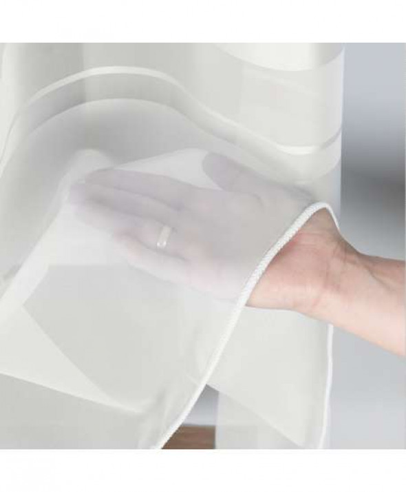 Firanka kremowa fantazyjna z ołowianką 000762 wys. 160 cm.