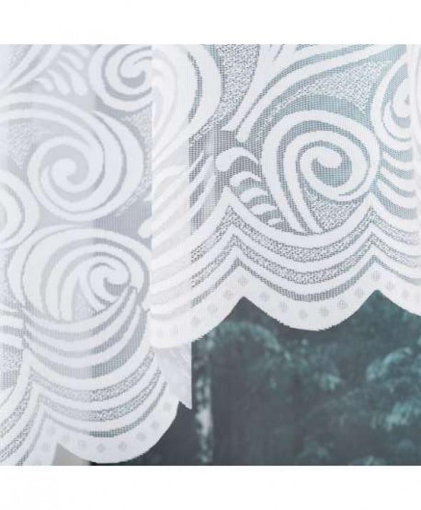 Firanka żakardowa odpasowana po całości, 120x250 cm, kolor biały 023391