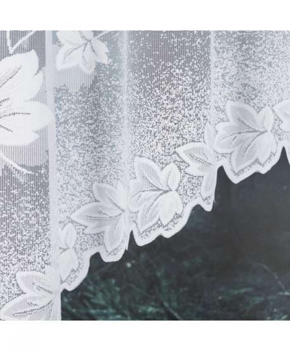 Firanka żakardowa odpasowana po całości, 160x300 cm, kolor biały 023025