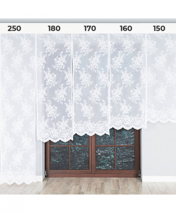 Firanka żakardowa po całości, kolor biały 001 098597/BIS/001/150000/1