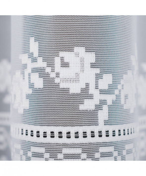 Firanka żakardowa ze wzorem po całości, wysokość 180cm, kolor 001 biały 023410/000/001/180000/1