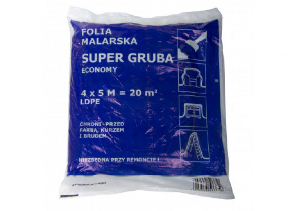 Folia budowlana ldpe 4*5m, extra mocna (grubość: ok.45 mikro-m)