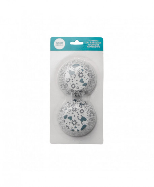 Foremki do pieczenia babeczek i muffinek / papilotki papierowe 100 szt. dek. serca