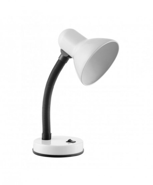 FUPI, lampa biurkowa, 40W, E27, stal + tworzywo, biała