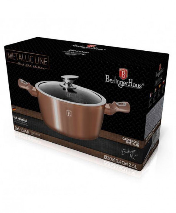 Garnek 24 cm 4.1l BERLINGER HAUS BH/1515N Metallicline Rose Gold Edition