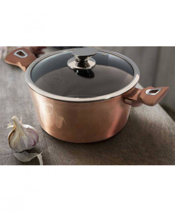 Garnek 30 cm 8l BERLINGER HAUS BH/6194 Metallic Line Rose Gold Edition