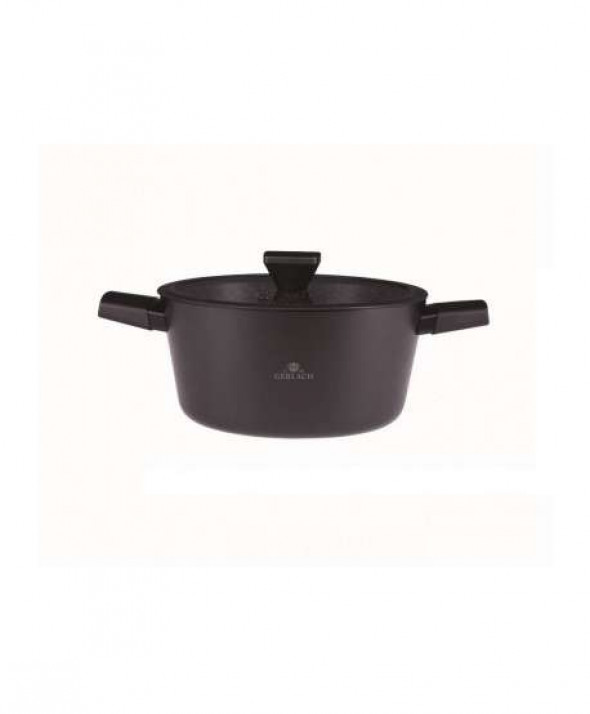 Garnek aluminiowy 24cm z powłoką Ilag z pokrywką 4,4L 340R GRANITEX