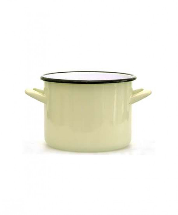 Garnek emaliowany Silesia kremowy 3,3 l