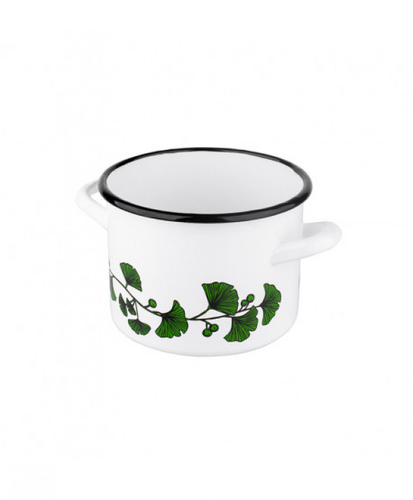 Garnek emaliowany Silesia Rybnik biały Ginko 2,4l