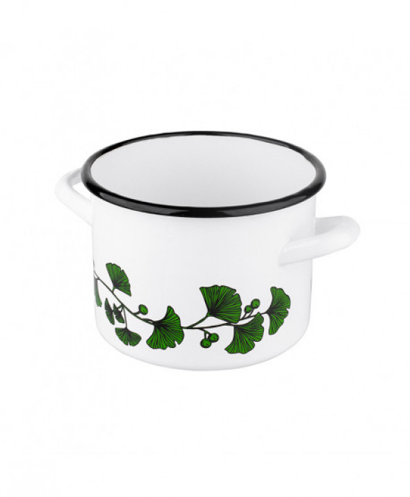 Garnek emaliowany Silesia Rybnik biały Ginko 3,3l