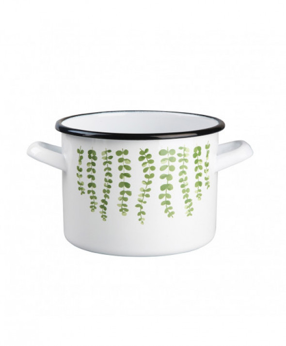 Garnek emaliowany Silesia Rybnik Eukaliptus 4,4 l