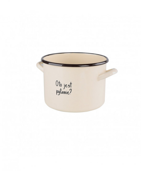 Garnek emaliowany Silesia Rybnik Kokoszka Smakoszka dek. co było pierwsze 2,4 l