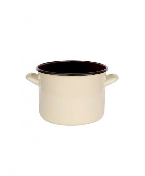 Garnek emaliowany Silesia Rybnik kremowy 2,2 l