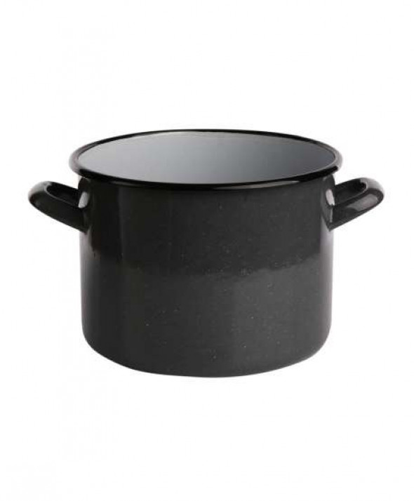 Garnek emaliowany Silesia Rybnik szary nakrapiany 4,4 l