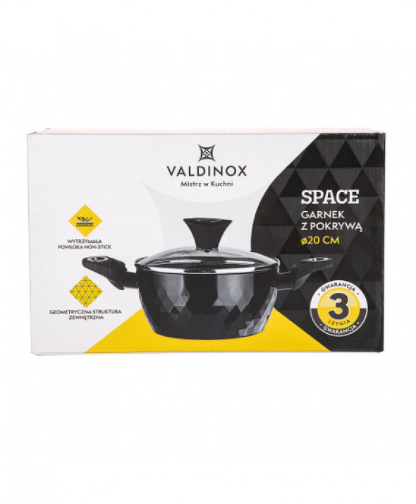 Garnek z powłoką nieprzywierającą z pokrywką Valdinox Space 2 l