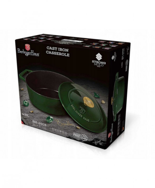 Garnek żeliwny 24 cm BERLINGER HAUS BH/6503 Emerald Strong Mold Seria