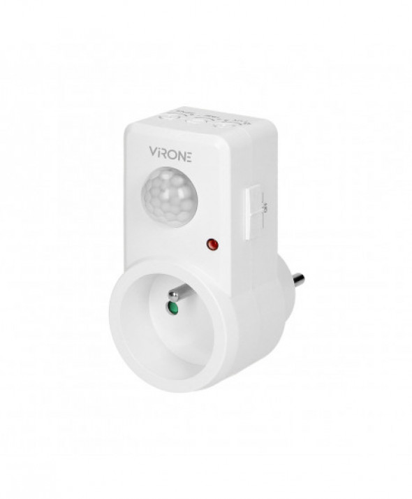 Gniazdkowy czujnik ruchu 120°  IP20, 280W