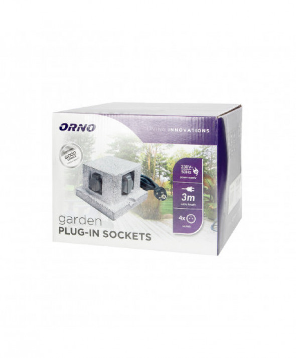 Gniazdo ogrodowe SŁUPEK, kabel gumowy H07RN-F4x2P+Z, 3x1,5mm², 3m