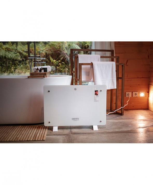 Grzejnik konwektorowy szklany LCD z pilotem