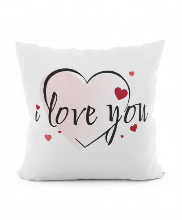 I LOVE YOU Poszewka dekoracyjna VELVET, 40x40cm, kolor 001 PWA006/POP/001/040040/1