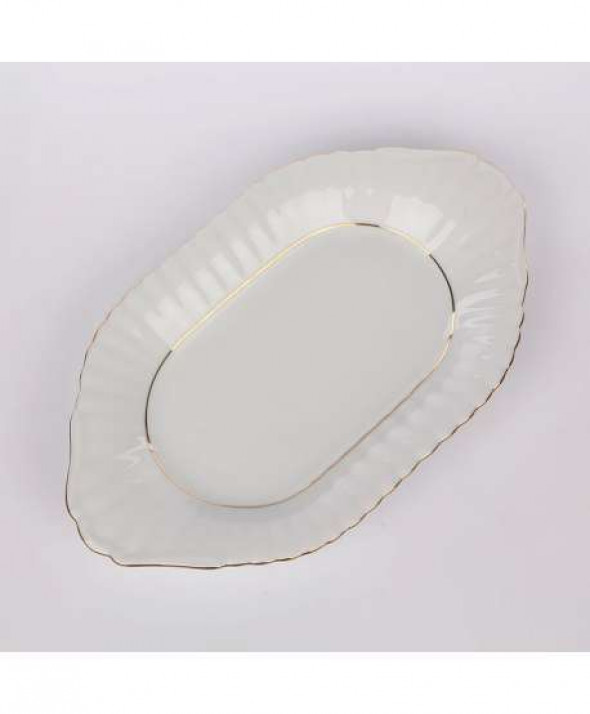 IWONA 014 ZŁOTY PASEK PÓŁMISEK OWALNY 24CM