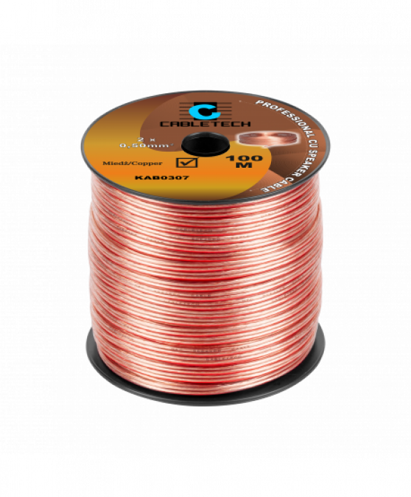 KAB0307 Kabel głośnikowy 0,5mm (rolka  100m)