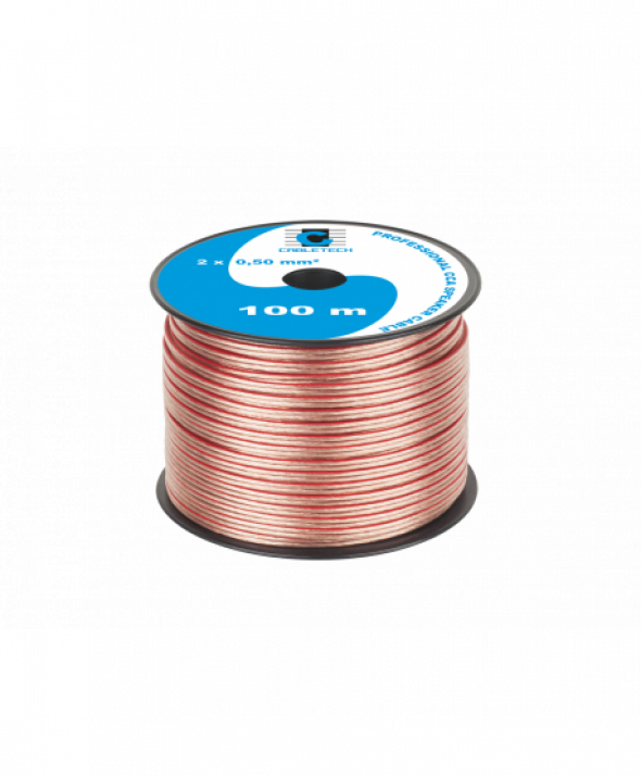 KAB0354 Kabel głośnikowy CCA 0.50mm (rolka 100m)