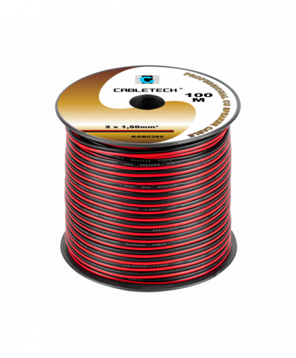 KAB0385 Kabel głośnikowy 1,5mm czarno-czerwony