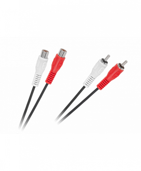 Kabel 2 x RCA wtyk - 2 x RCA gniazdo 5m