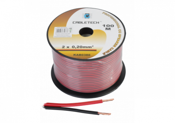 Kabel głośnikowy 0,2mm czarno-czerwony