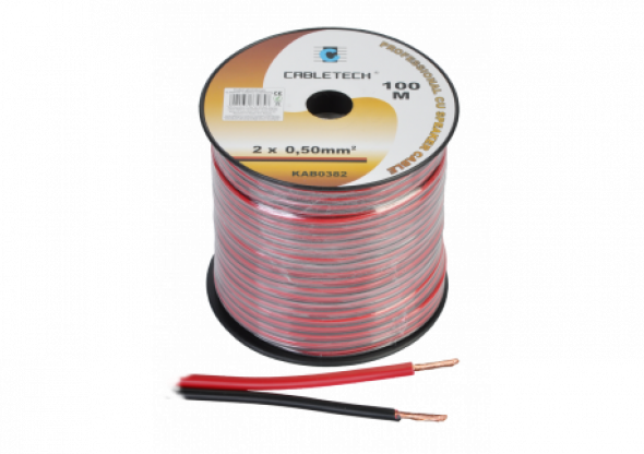 Kabel głośnikowy 0,5mm czarno-czerwony