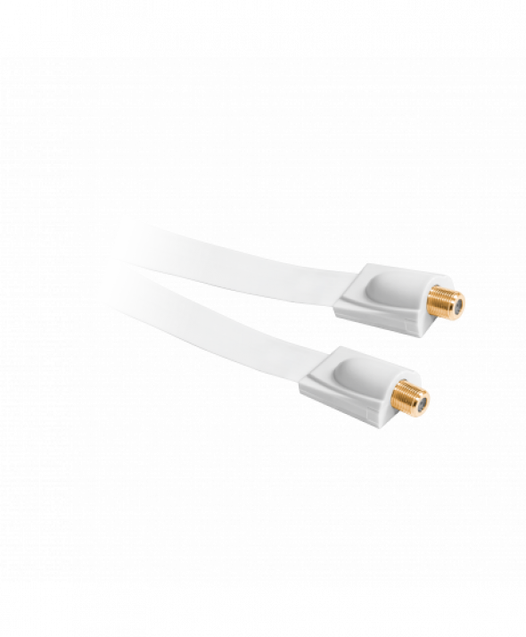 Kabel gniazdo F-gniazdo F okienny HQ biały