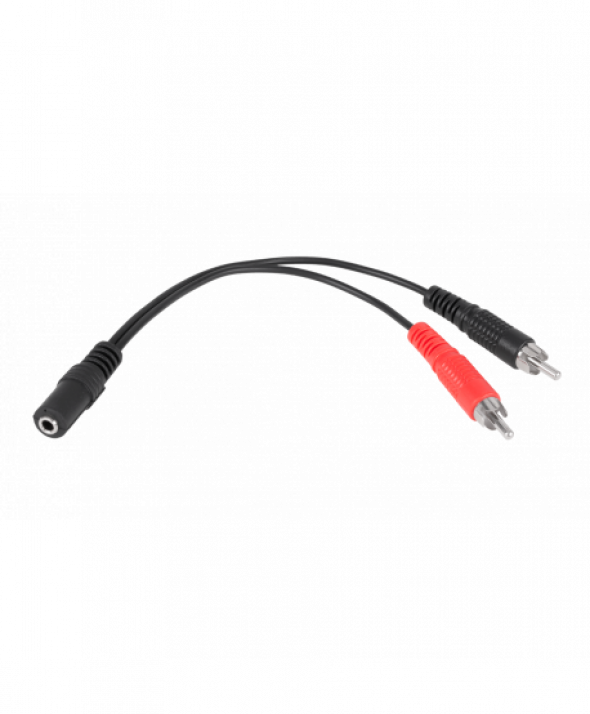 Kabel gniazdo jack 3.5-2xRCA 20cm