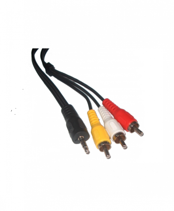 Kabel jack 3.5 cztero-polowy 3 x rca 3m KPO2851L-3