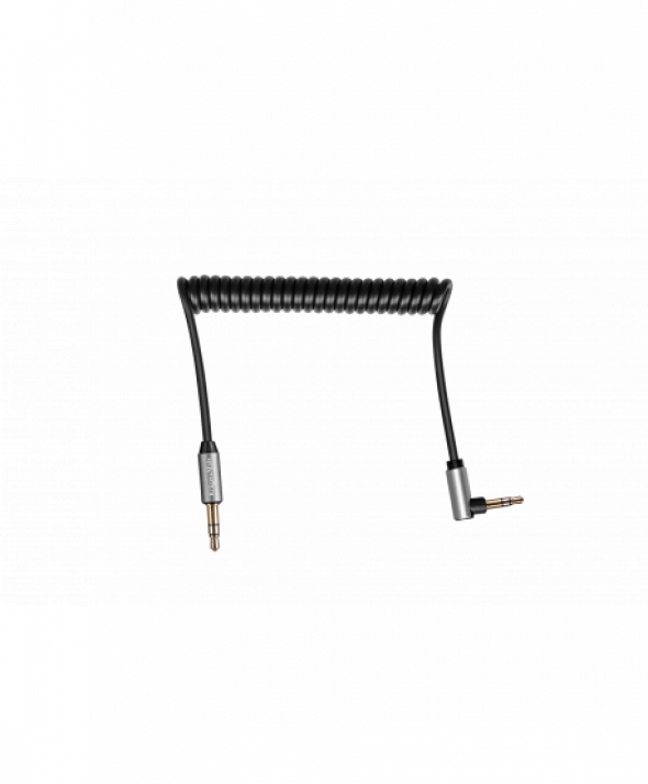 Kabel jack 3.5 kątowy - jack 3.5 prosty sprężynka 1.8m Kruger&Matz Basic