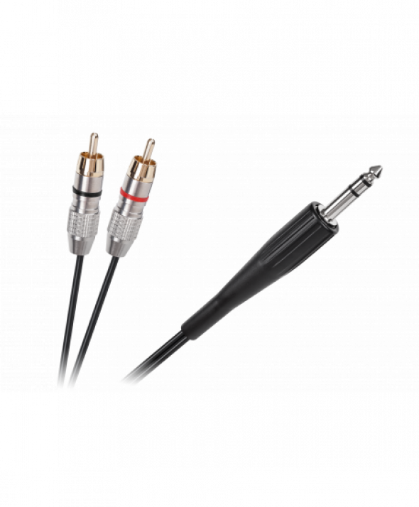 Kabel JACK 6.3 stereo - 2RCA 3m