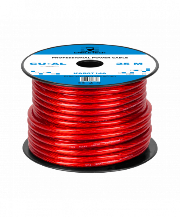 Kabel samochodowy 8Ga OD6.7mm CU+AL 25m