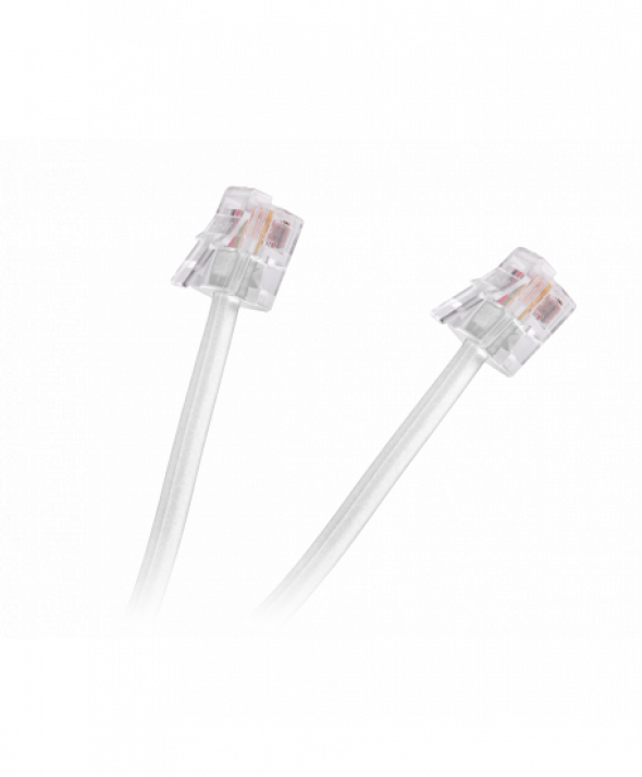Kabel telefon.abonencki 20m biały